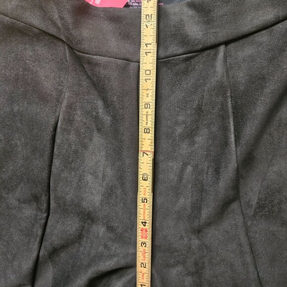 NWT COMMANDO FAUX SUEDE SPLIT FRONT Women's Pants SZ Large Black Pull On Stretch - Picture 6 of 9